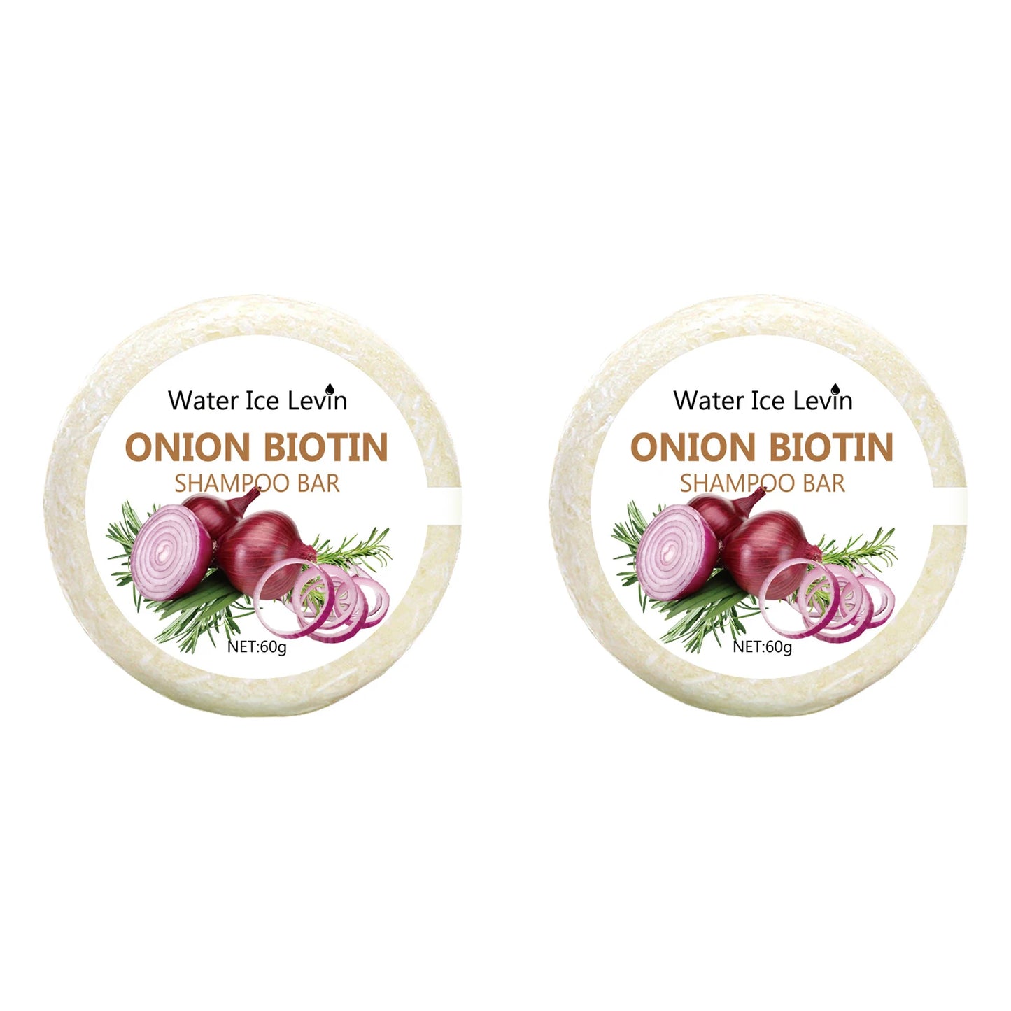 Onion and Biotin Shampoo Soap - 60g, Suitable for All Hair Types, Moisturizing and Smoothing, Rich in Rosemary Extract - UNAKIT